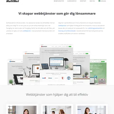 MULTINET startsida 2021