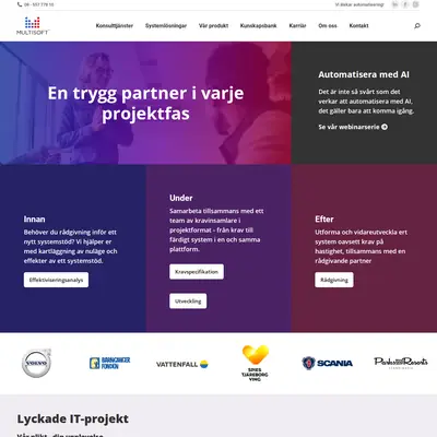 www.multisoft.se startsida 2020