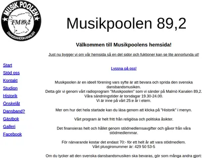 Musikpoolen startsida 2016
