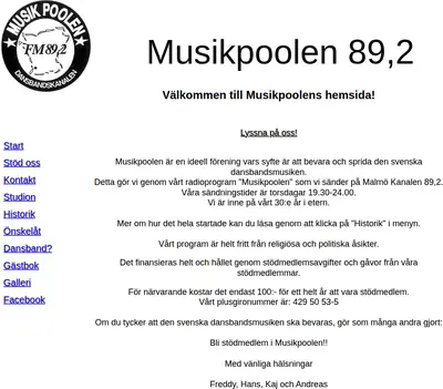 Musikpoolen startsida 2020