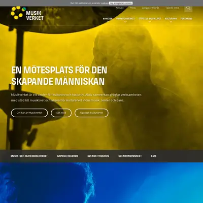 www.musikverket.se startsida 2018
