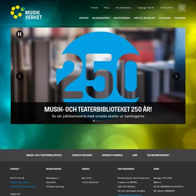 www.musikverket.se startsida 2022