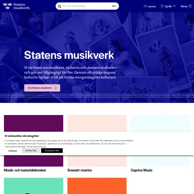 www.musikverket.se startsida 2025