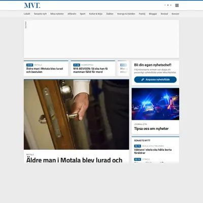 mvt.se startsida 2021