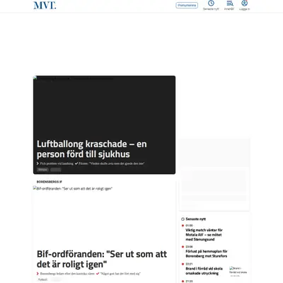 mvt.se startsida 2024