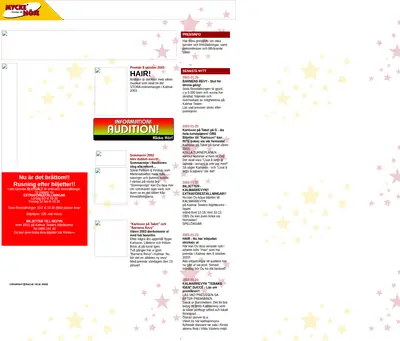 mycketnöje.se startsida 2003