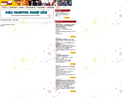 mycketnöje.se startsida 2007