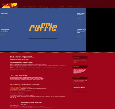 mycketnöje.se startsida 2008