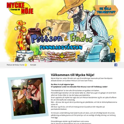 mycketnöje.se startsida 2018