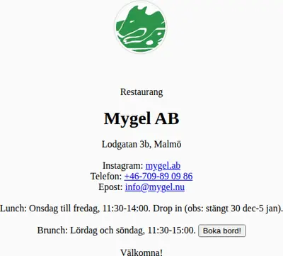 Mygel o fel startsida 2022