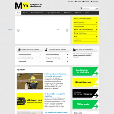 myh.se startsida 2015