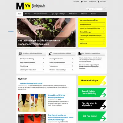 myh.se startsida 2016