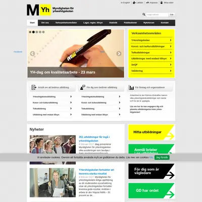 myh.se startsida 2017