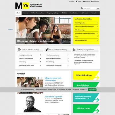 myh.se startsida 2018