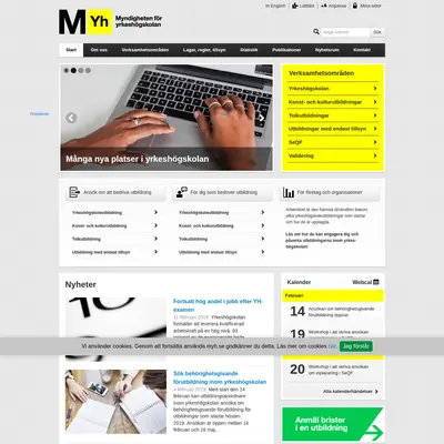 myh.se startsida 2019