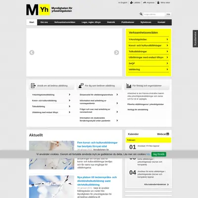 myh.se startsida 2021