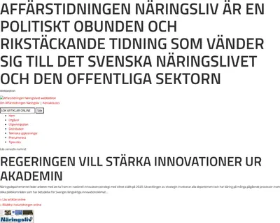 Affärstidningen Näringsliv startsida 2012