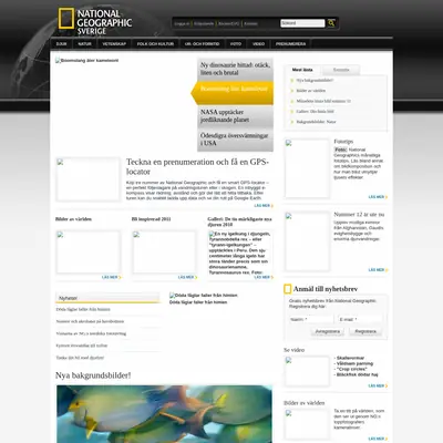 www.natgeo.se startsida 2011