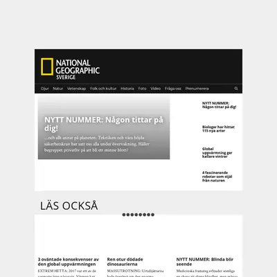 www.natgeo.se startsida 2018