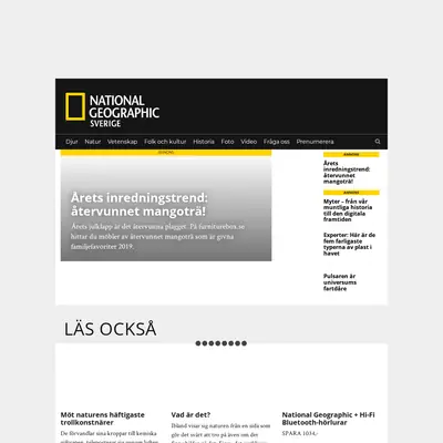 www.natgeo.se startsida 2019