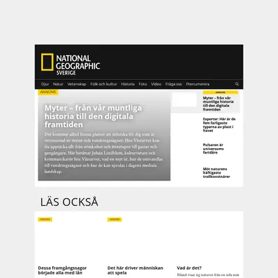 www.natgeo.se startsida 2021