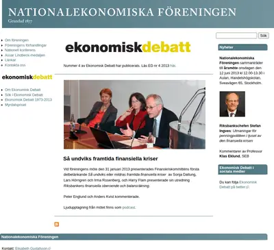 Ekonomisk Debatt startsida 2013