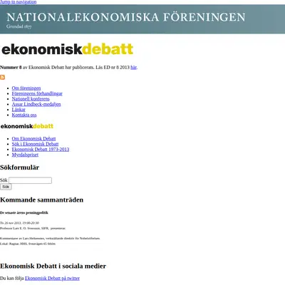 Ekonomisk Debatt startsida 2014