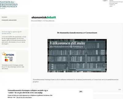 Ekonomisk Debatt startsida 2020