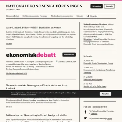 Ekonomisk Debatt startsida 2021