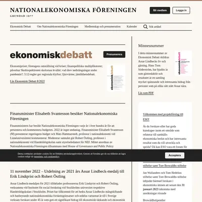 Ekonomisk Debatt startsida 2023