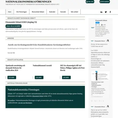 Ekonomisk Debatt startsida 2026