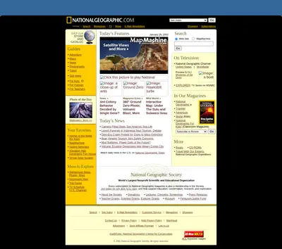 National geographic nyhetsbrev startsida 2002