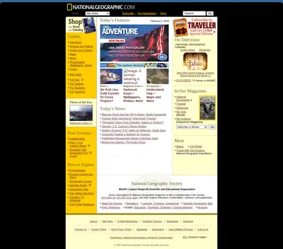 National geographic nyhetsbrev startsida 2003
