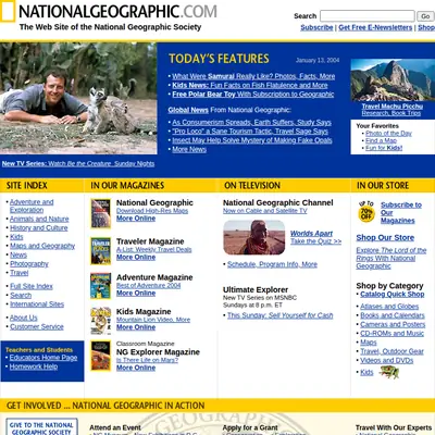 National geographic nyhetsbrev startsida 2004