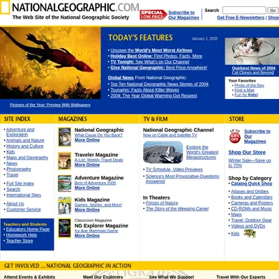 National geographic nyhetsbrev startsida 2005