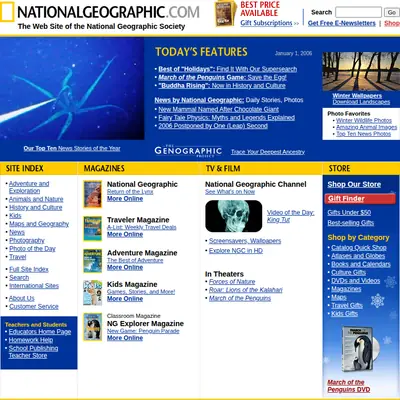 National geographic nyhetsbrev startsida 2006