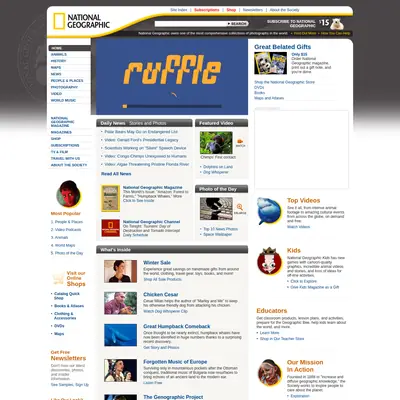 National geographic nyhetsbrev startsida 2007