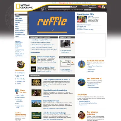 National geographic nyhetsbrev startsida 2008