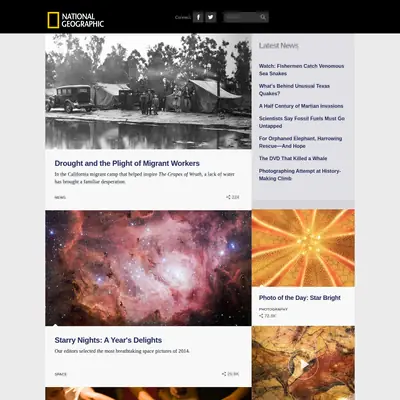 National geographic nyhetsbrev startsida 2015