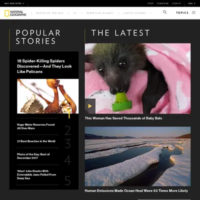 National geographic nyhetsbrev startsida 2018
