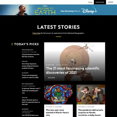 National geographic nyhetsbrev startsida 2022