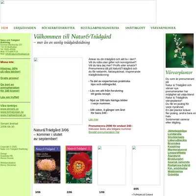 Natur och Trädgård startsida 2006
