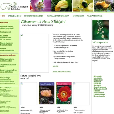 Natur och Trädgård startsida 2007
