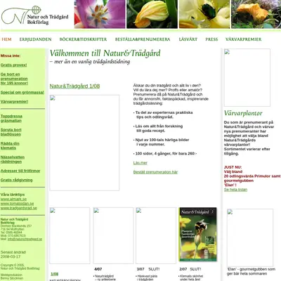 Natur och Trädgård startsida 2008