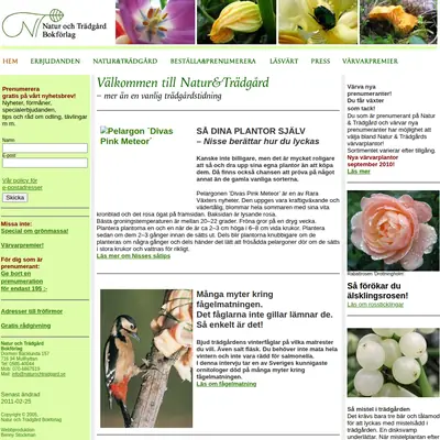 Natur och Trädgård startsida 2011