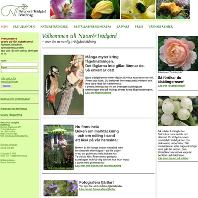 Natur och Trädgård startsida 2013