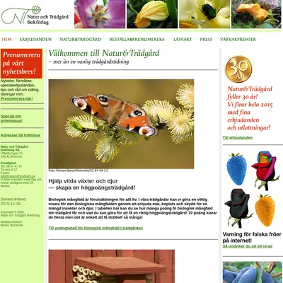 Natur och Trädgård startsida 2016