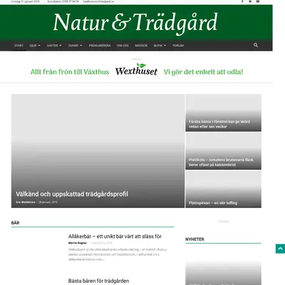 Natur och Trädgård startsida 2019