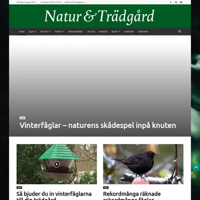 Natur och Trädgård startsida 2020