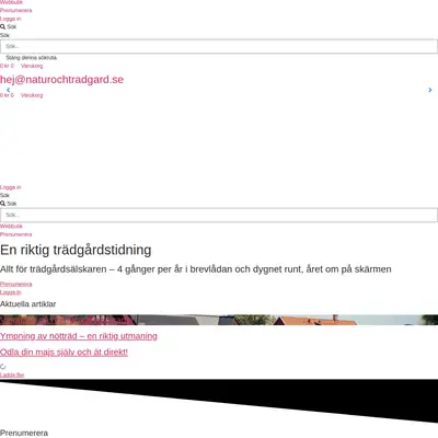 Natur och Trädgård startsida 2025